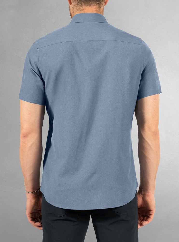 Men's basic short sleeve stretch shirt