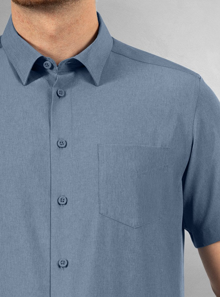 Men's basic short sleeve stretch shirt