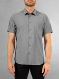 Men's basic short sleeve stretch shirt