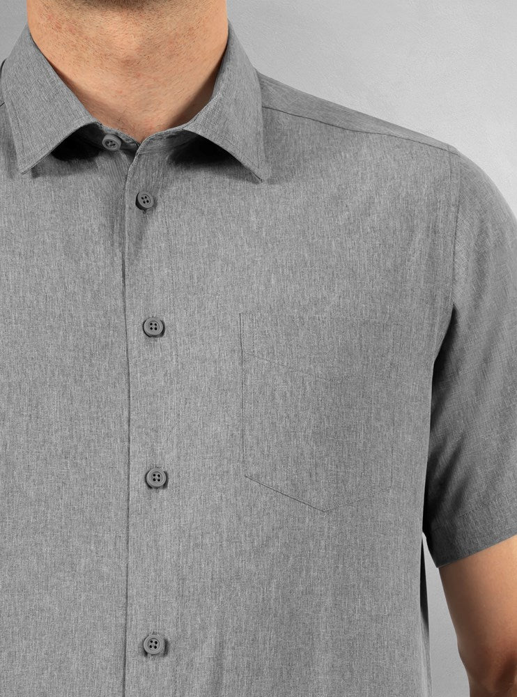 Men's basic short sleeve stretch shirt