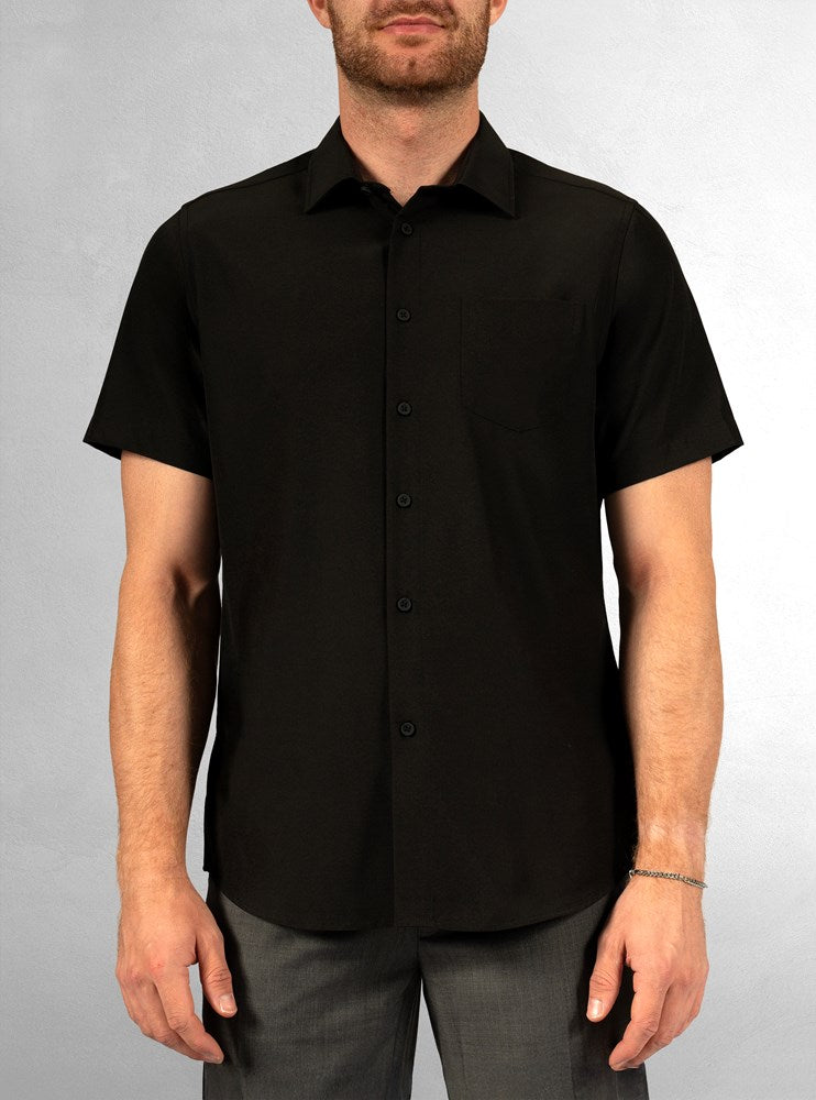 Men's basic short sleeve stretch shirt