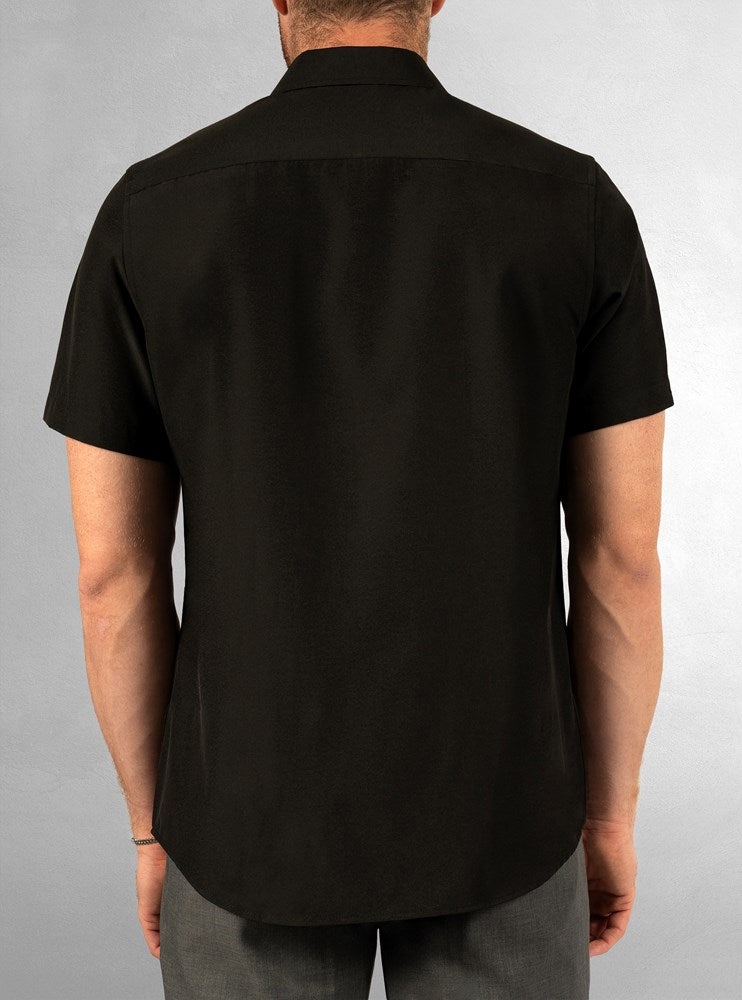 Men's basic short sleeve stretch shirt