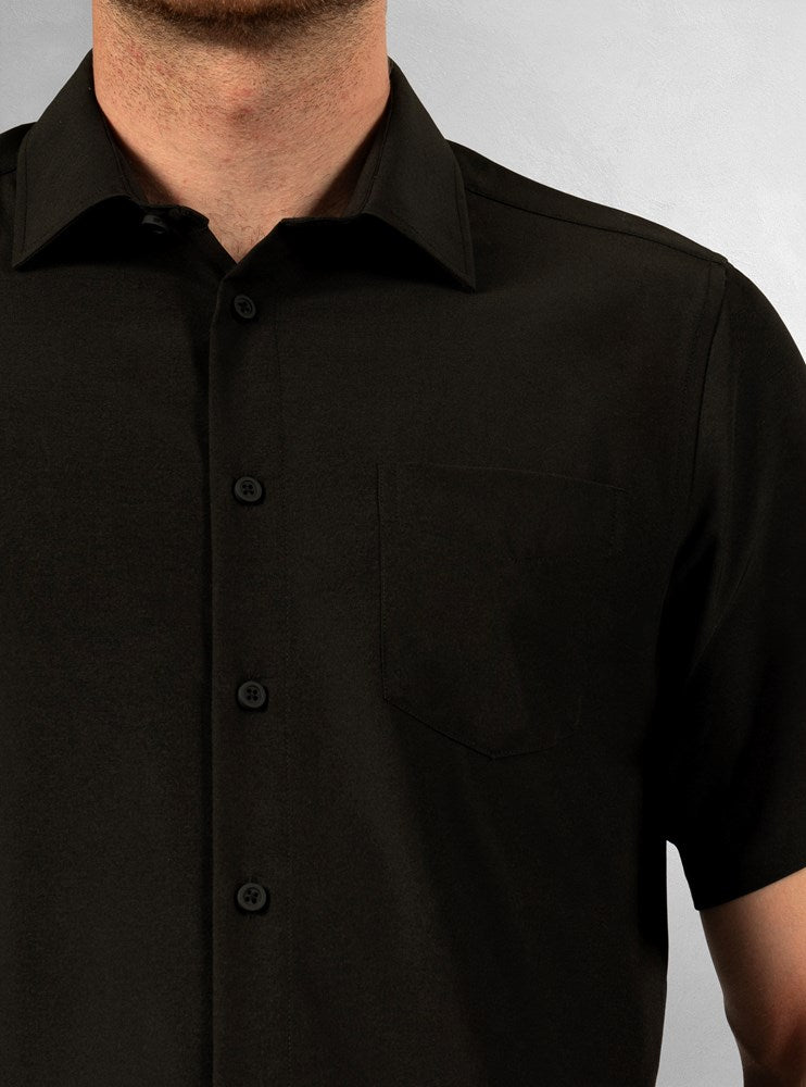 Men's basic short sleeve stretch shirt