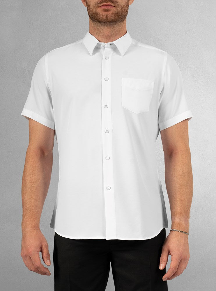 Men's basic short sleeve stretch shirt