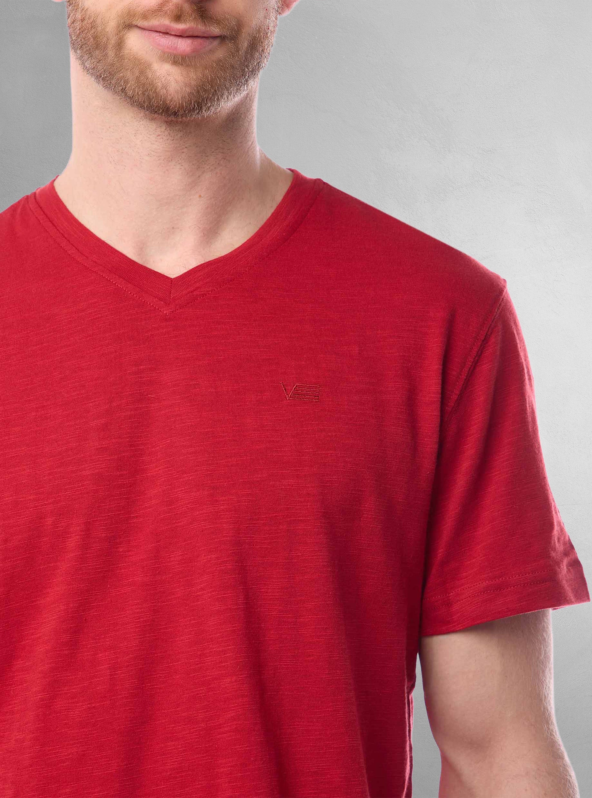 Men's basic v neck short sleeve t-shirt